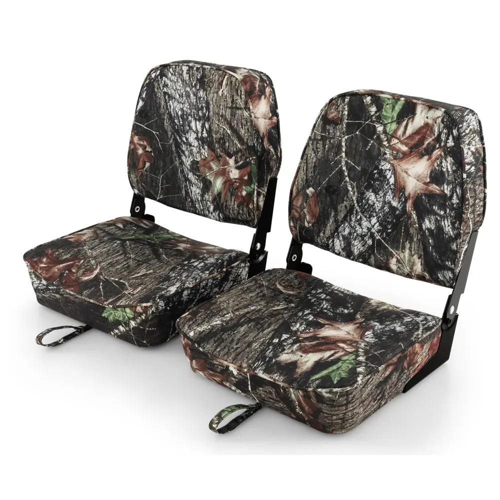 2-Piece Folding Boat Seat Set with Sponge Padding-Camouflage - Camouflage - Water Sports