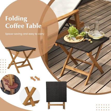 2 Piece Outdoor Chaise Lounge Chair Set Rattan Patio Chaise with Armrests - Patio Conversation Sets