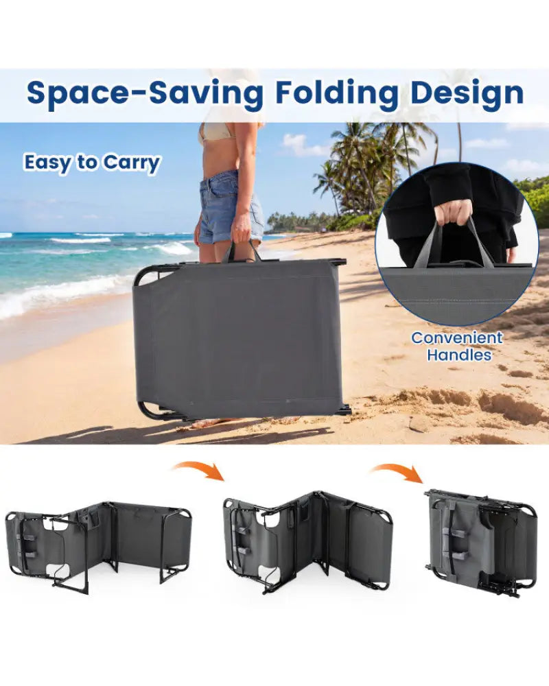 2-Piece Outdoor Tanning Chair and Patio Side Table Set with Folding Lounge Chair and Square Bistro Table - Outdoor