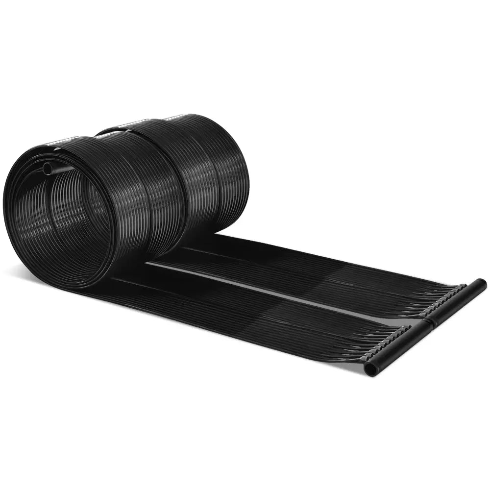 2 Pieces 10/16.4/20 Feet Weatherproof Solar Swimming Pool Heating System-L - Black - Swimming Pools
