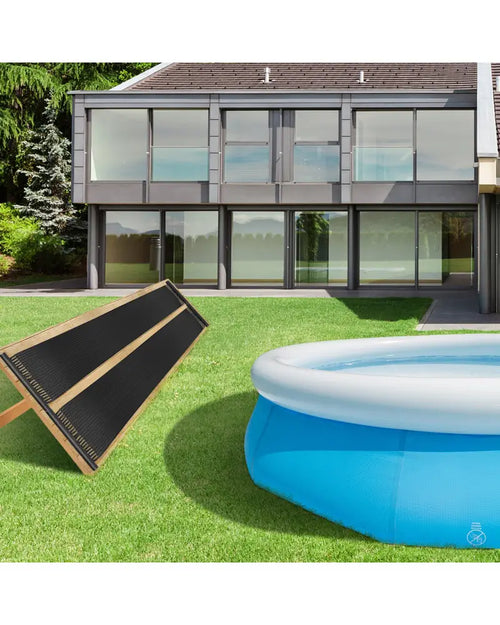 2 Pieces 10/16.4/20 Feet Weatherproof Solar Swimming Pool Heating System-S - Black - Swimming Pools