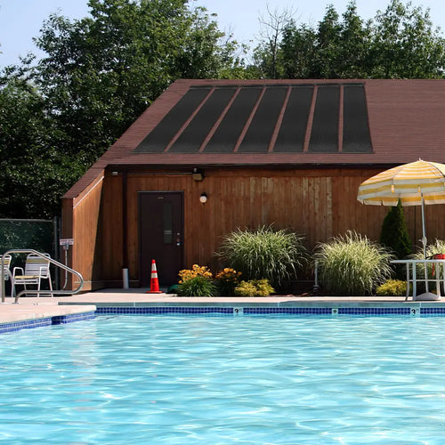 2 Pieces 10/16.4/20 Feet Weatherproof Solar Swimming Pool Heating System-M - Black - Swimming Pools