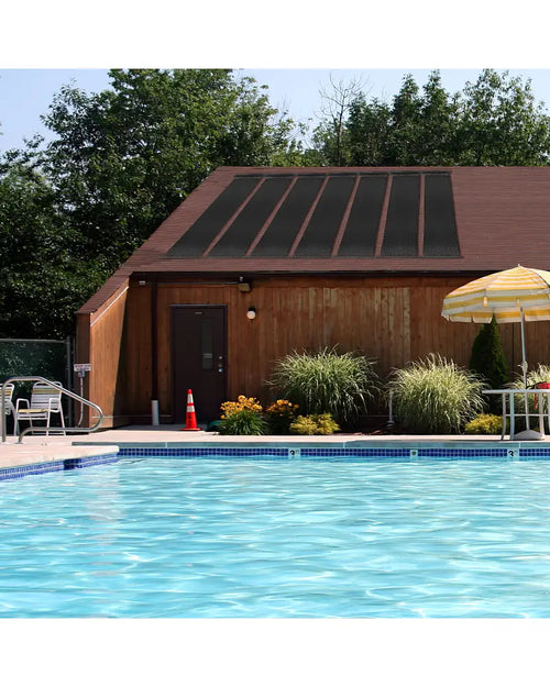 2 Pieces 10/16.4/20 Feet Weatherproof Solar Swimming Pool Heating System-S - Black - Swimming Pools