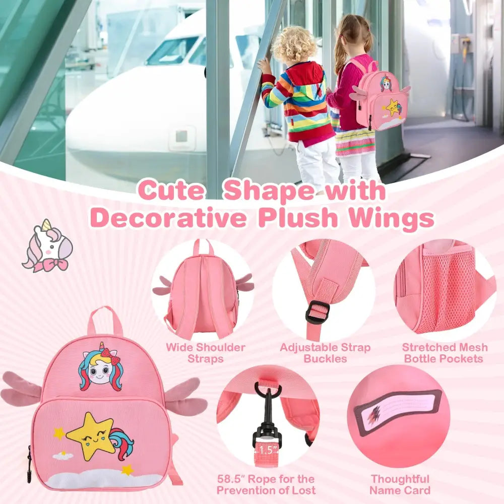 2 Pieces 18 Inch Ride-on Kids Luggage Set with Spinner Wheels-Pink - Pink - Kids Luggage