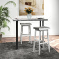 2 Pieces 26/31.5 Inch Upholstered Saddle Barstools with Padded Cushions-31.5 inches Costway