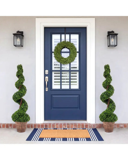 2 Pieces 4 Feet Artificial DÃ©cor Green Boxwood Spiral Tree Set - Green - Faux Plants