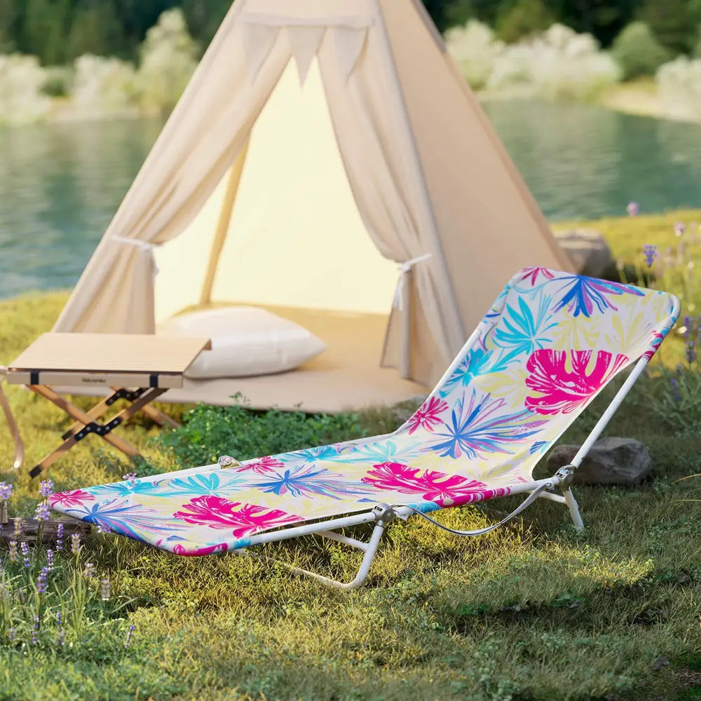 2 Pieces 5-position Lay Flat Beach Recliner with Carry Strap and Metal Frame-Pink - Pink - Beach & Lawn Chairs