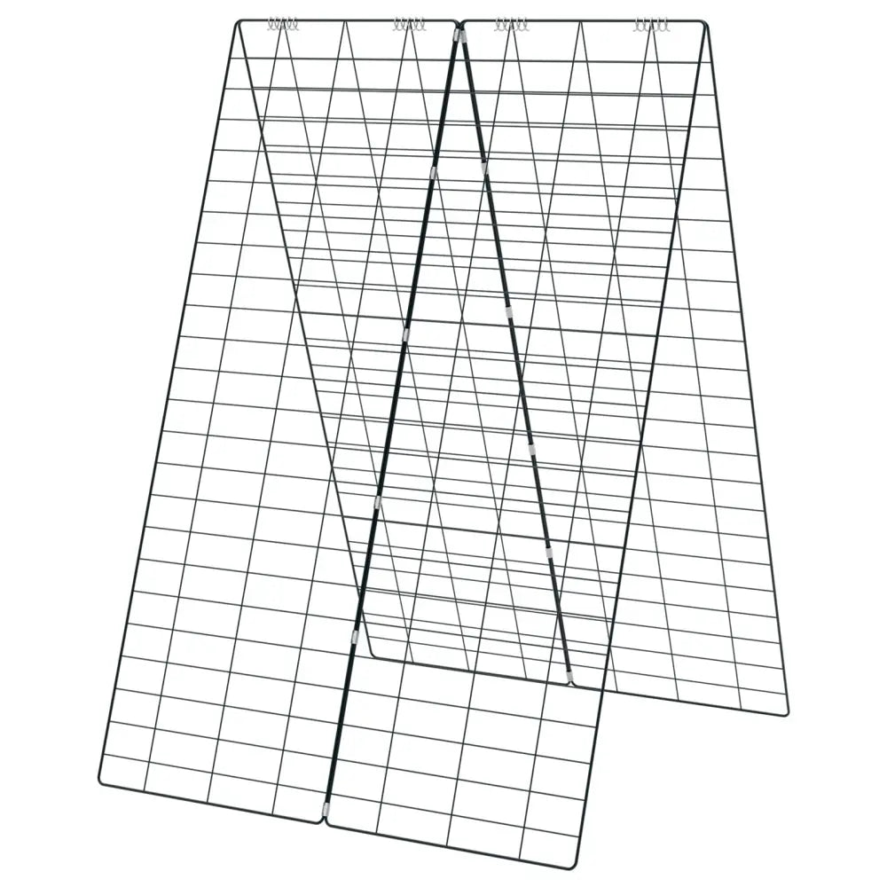 2 Pieces Foldable A-Frame Trellis Plant Supports with Twist Ties-Green - Green - Plant Supports