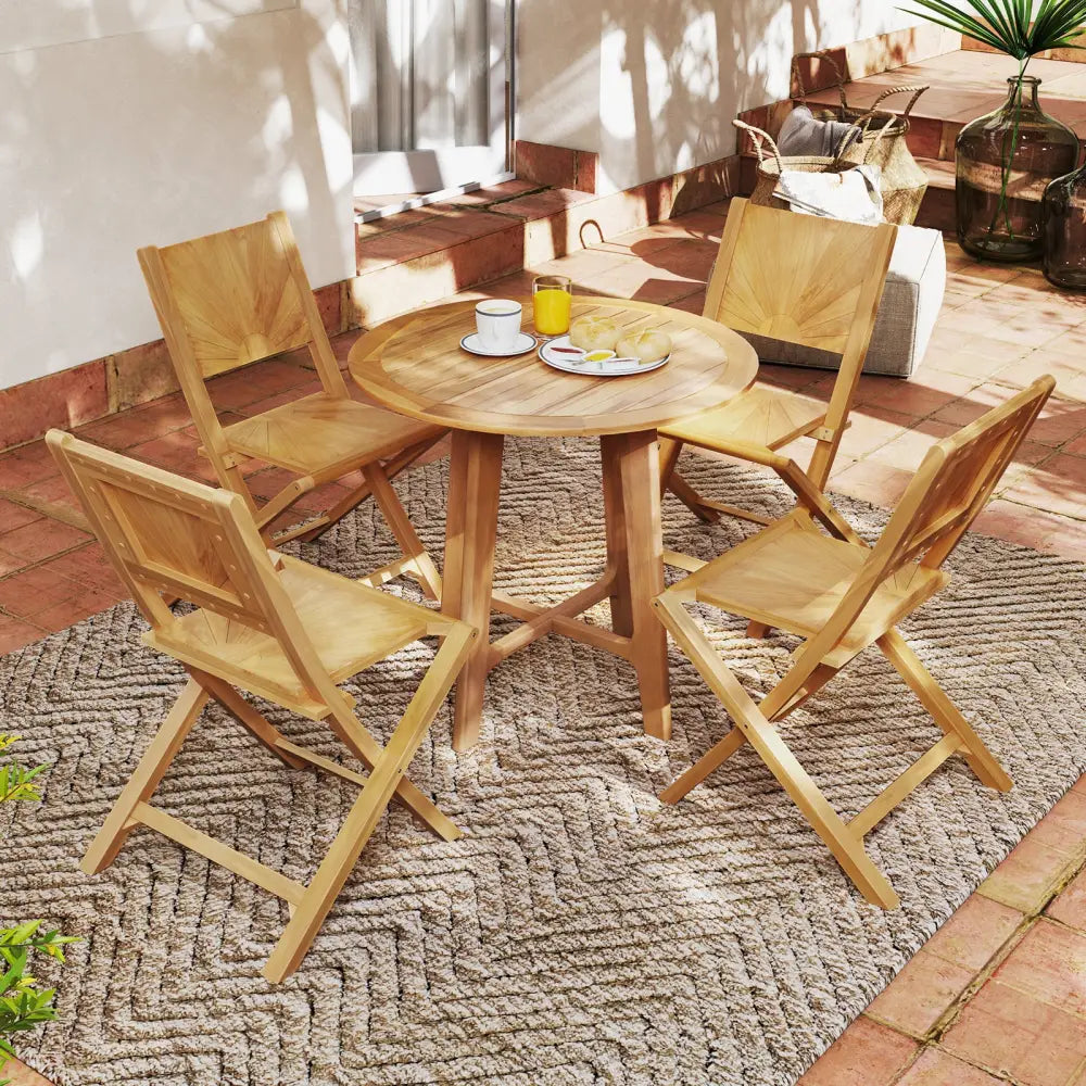 2 Pieces Folding Patio Chairs with Inclined Backrest - Patio Dining Chairs