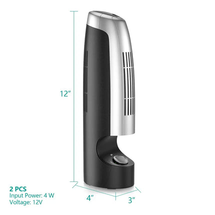 2 Pieces Mini Ionic Whisper Home Air Purifier for Dust and Smoke - Gray - Air Purifiers