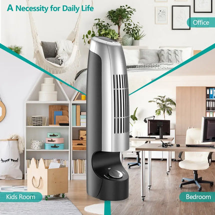 2 Pieces Mini Ionic Whisper Home Air Purifier for Dust and Smoke - Gray - Air Purifiers