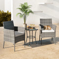 2 Pieces Outdoor PE Rattan Armchairs with Cozy Seat Cushions-White - White - Patio Dining Chairs