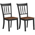 2 Pieces Solid Whitesburg Spindle Back Wood Dining ChairsBlack - Black - Dining Chairs