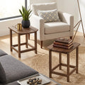 2-Pieces18 Inches Adirondack Outdoor Side Table for Patio and Garden-Coffee - Coffee - Patio Coffee Tables