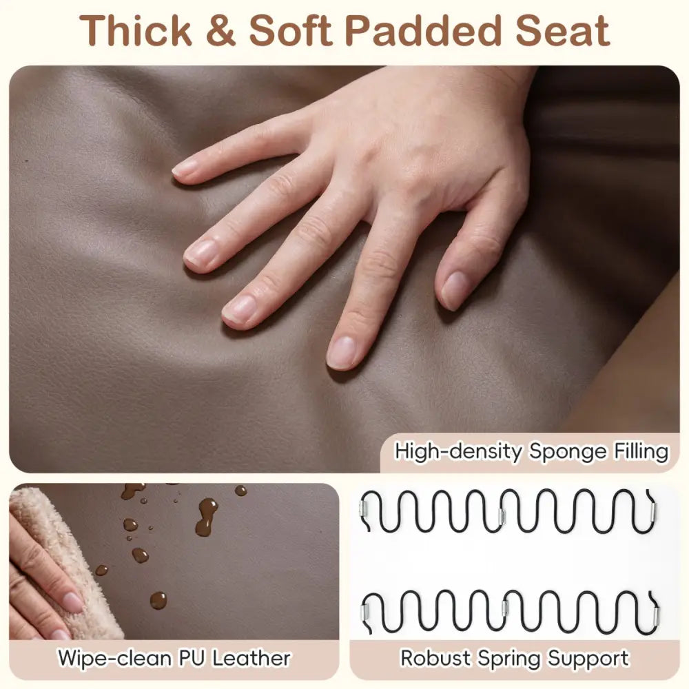 2-Seater Kids Recliner Double Toddler Sofa Chair with 2 Cup Holders-Brown - Brown - Kids Chairs & Seating