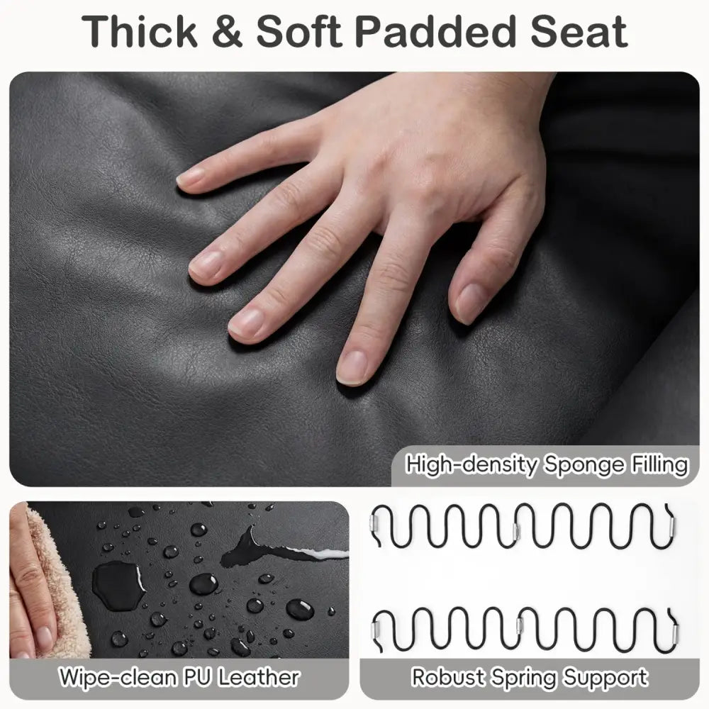 2-Seater Kids Recliner Double Toddler Sofa Chair with 2 Cup Holders-Black - Black - Kids Chairs & Seating