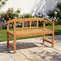 2-Seater Outdoor Acacia Wood Garden Bench with Backrest & Armrests - Outdoor Benches