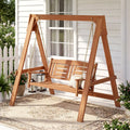2-Seater Porch Swing with Stand Adjustable Chains - Porch Swings
