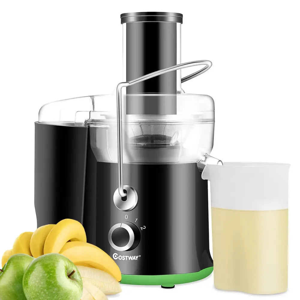 2 Speed Wide Mouth Fruit and Vegetable Centrifugal Electric Juicer - Black - Juicers & Coffee Machines