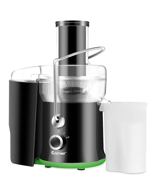 2 Speed Wide Mouth Fruit and Vegetable Centrifugal Electric Juicer - Black - Juicers & Coffee Machines