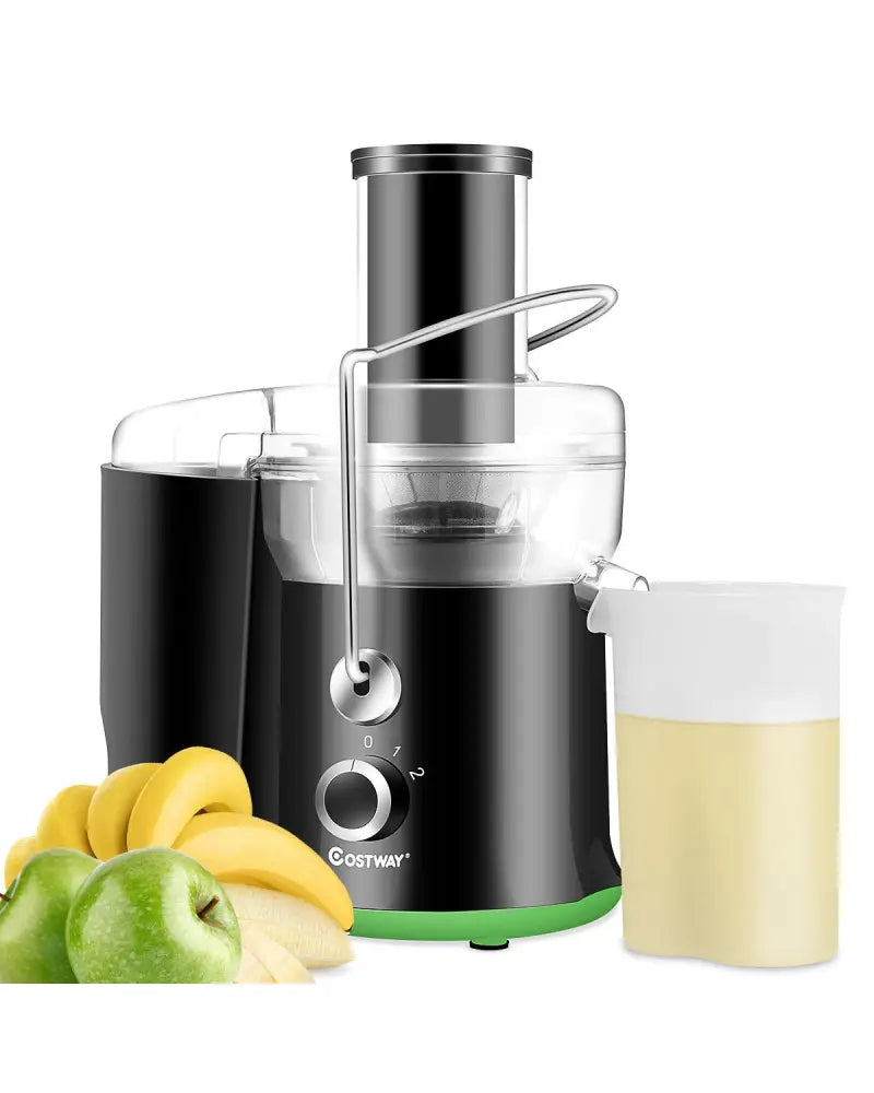 2 Speed Wide Mouth Fruit and Vegetable Centrifugal Electric Juicer - Black - Juicers & Coffee Machines