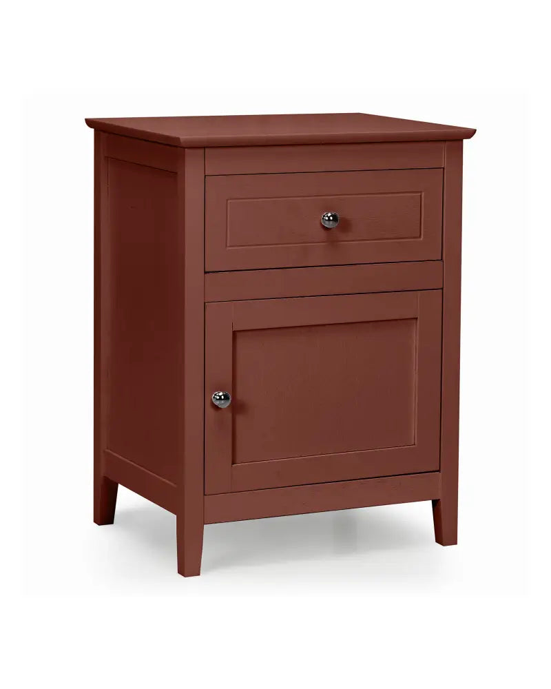 2-Tier Accent Table with Spacious Tabletop-Walnut - Walnut - Nightstands