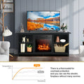 2-Tier Entertainment Media Console Center-Black - Black - Entertainment Centers & TV Stands