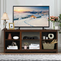 2-Tier Entertainment Media Console Center-Brown - Brown - Entertainment Centers & TV Stands