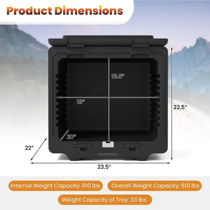 2 Tier Insulated Food Pan Carrier Food Warmer with Removable Tray and Box Costway
