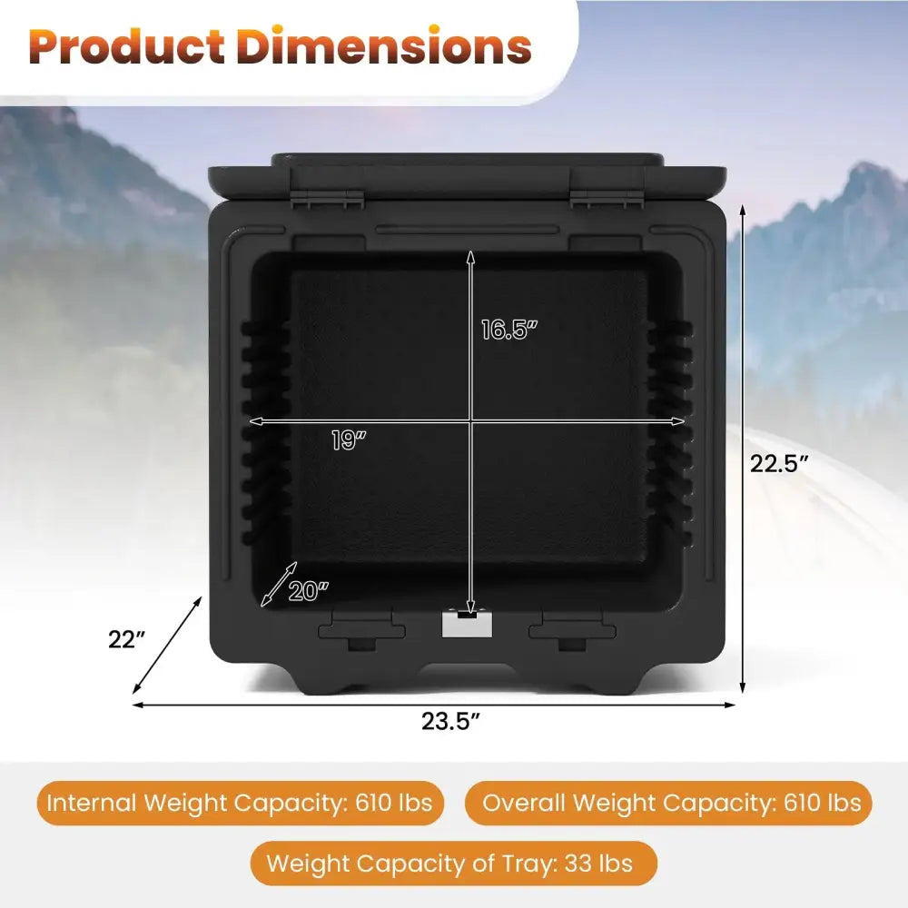 2 Tier Insulated Food Pan Carrier Food Warmer with Removable Tray and Box Costway