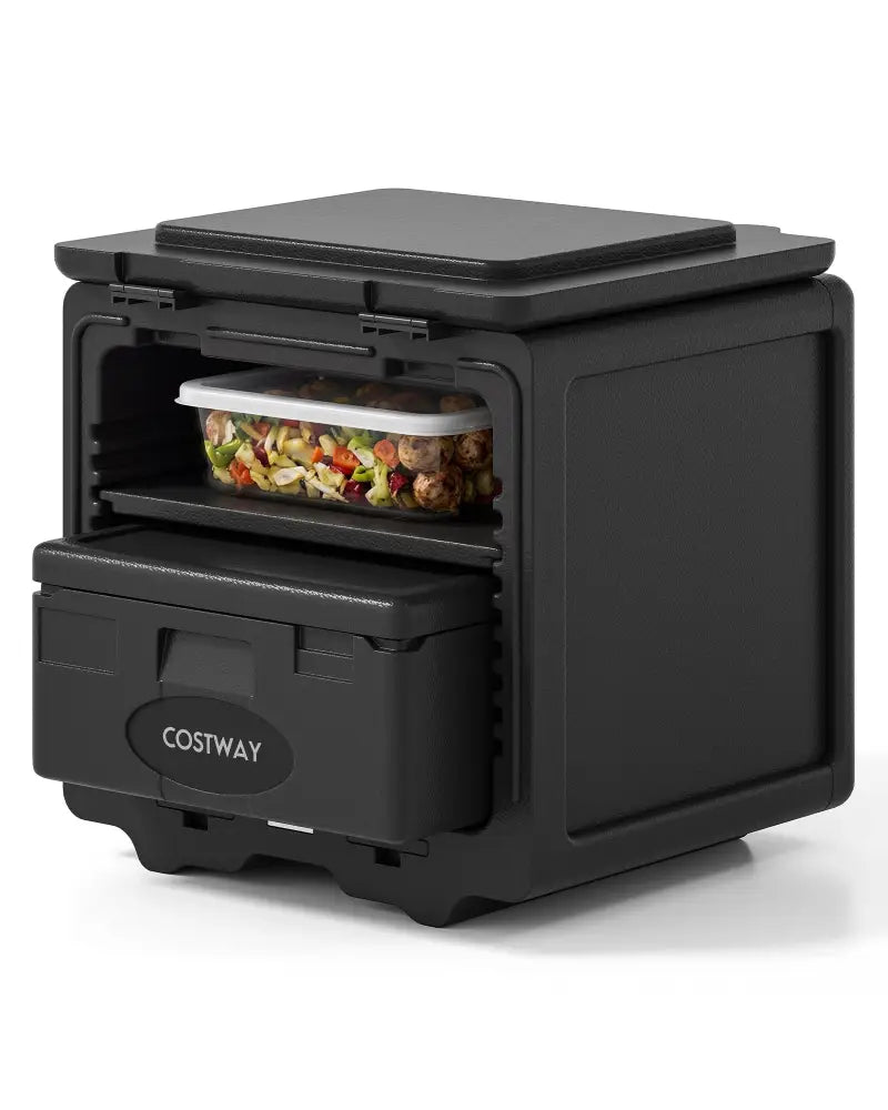2 Tier Insulated Food Pan Carrier Food Warmer with Removable Tray and Box - Food Warmers & Burners
