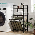 2-Tier Laundry Hamper with Tilt-out Basket-Black - Black - Laundry Baskets