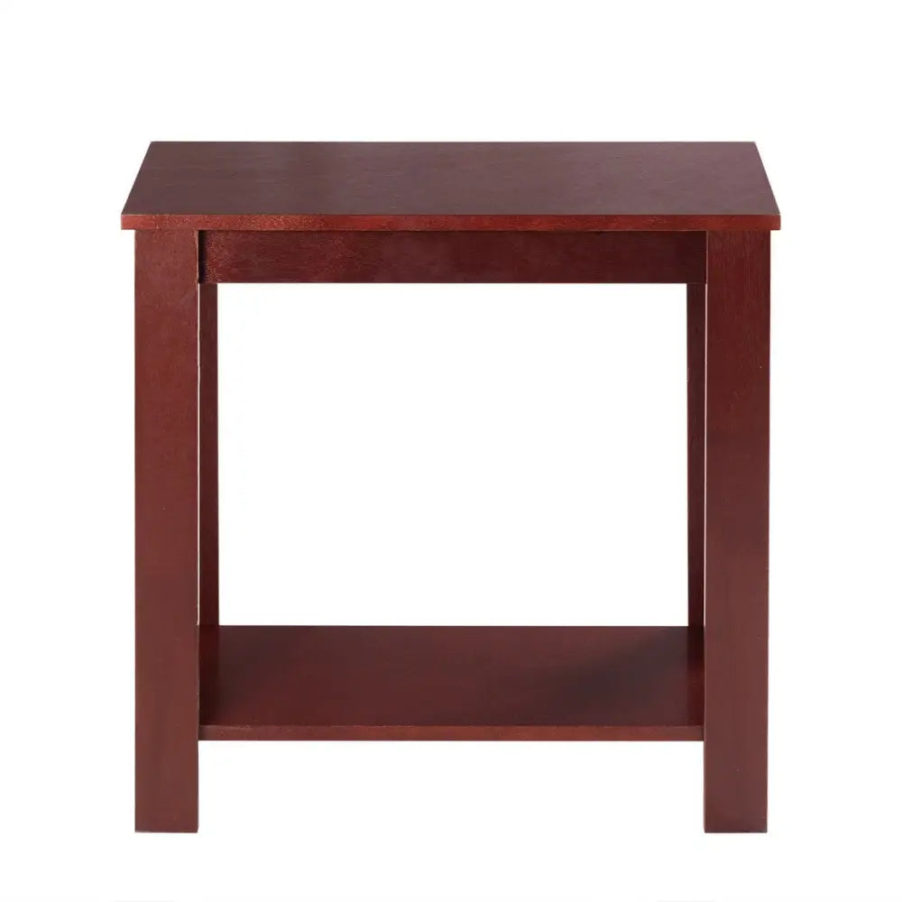 2-Tier Modern Compact End Table with Storage Shelf-Espresso - Espresso - End & Side Tables