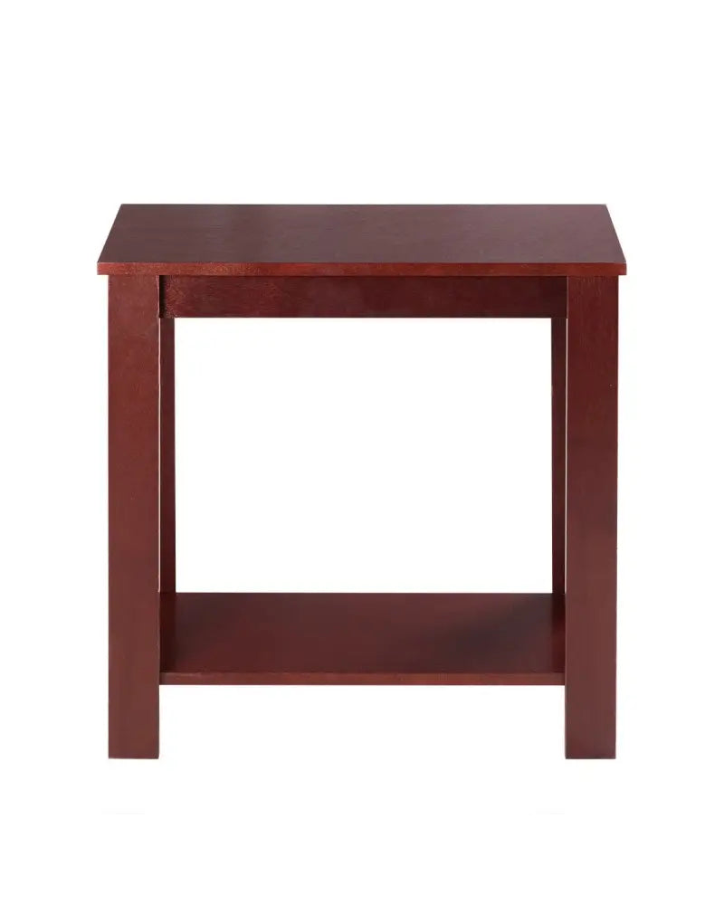 2-Tier Modern Compact End Table with Storage Shelf-Espresso - Espresso - End & Side Tables