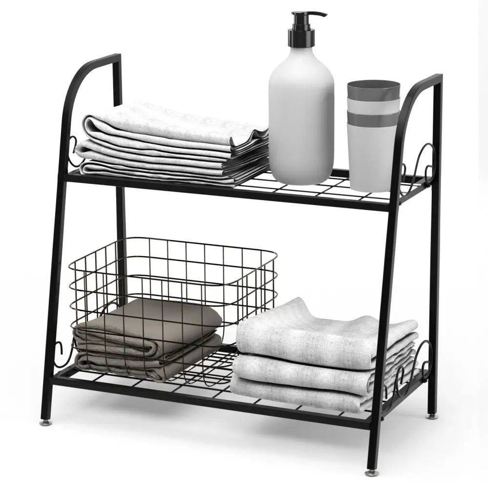 2-tier Patio Metal Plant Stand - Plant Stands