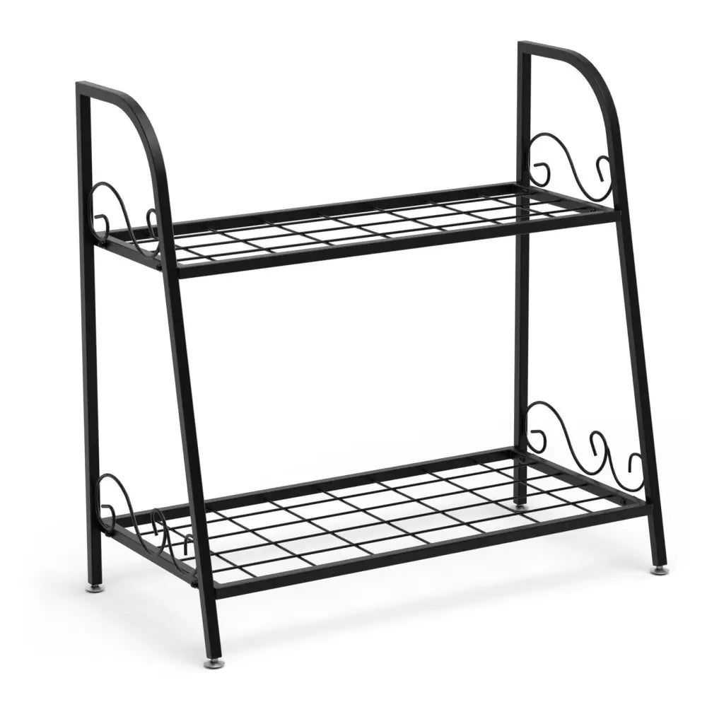 2-tier Patio Metal Plant Stand - Plant Stands