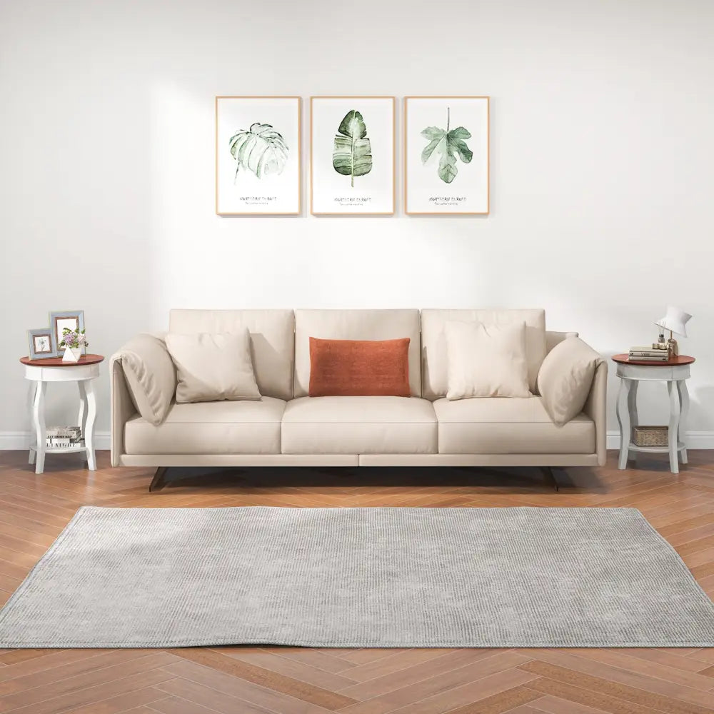 2-Tier Round End Table with Storage Shelf and Solid Rubber Wood Legs-Walnut & White Costway