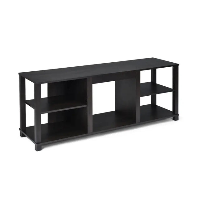 2-Tier TV Storage Cabinet Console with Adjustable Shelves - Black - Entertainment Centers & TV Stands