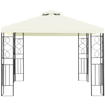 2 Tiers 10 x 10 Feet Patio Gazebo Canopy Tent - Beige - Gazebos