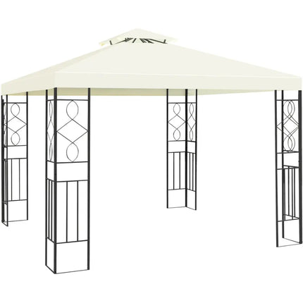2 Tiers 10 x 10 Feet Patio Gazebo Canopy Tent - Beige - Gazebos