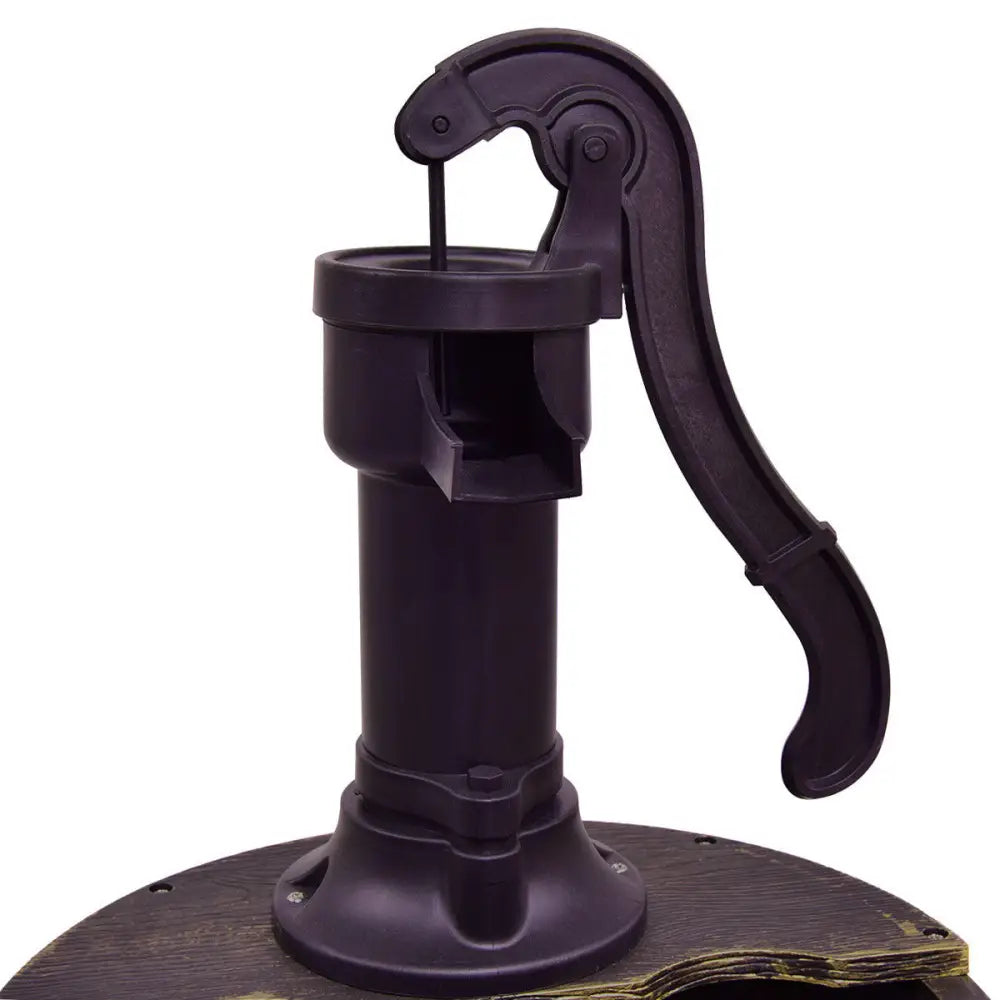 2 Tiers Outdoor Barrel Waterfall Fountain with Pump - Bronze - Outdoor Decor