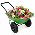 2 Tire Heavy-duty Dolly Utility Cart Wheelbarrow Garden Cart-Light Green - Light Green - Garden Carts