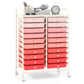 20 Drawers Rolling Storage Cart Studio OrganizerGradient Pink - Oasis Home Essentials