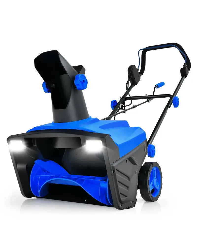 20 Inch 120V 15Amp Electric Snow Thrower with 180° Rotatable Chute-Blue - Blue - Snow Removal
