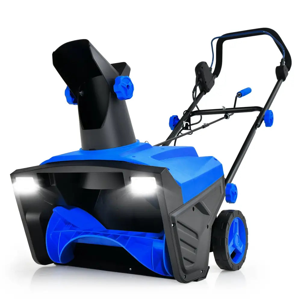 20 Inch 120V 15Amp Electric Snow Thrower with 180Â° Rotatable Chute-Blue - Blue - Snow Removal