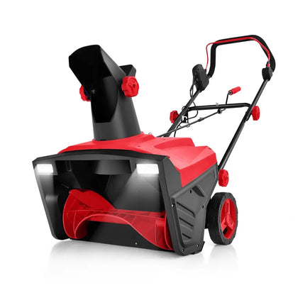 20 Inch 120V 15Amp Electric Snow Thrower with 180Â° Rotatable Chute-Red - Red - Snow Removal