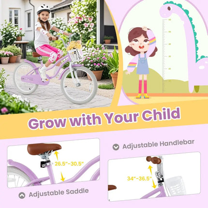20 Inch Adjustable Kids Bike with 2 Brake System - Oasis Home Essentials