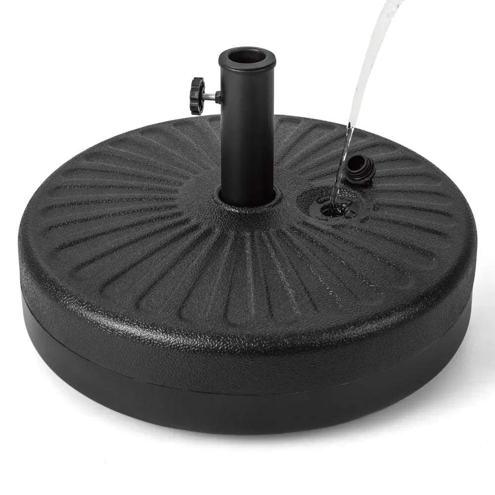 20 Inch Fillable Heavy-Duty Round Umbrella Base Stand - Black - Outdoor Umbrella Bases