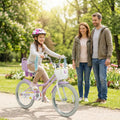 20 Inch Girls Bike Kids Bicycle with Doll Seat and Streamers for 8+ Years Old - Purple - Kids Bike