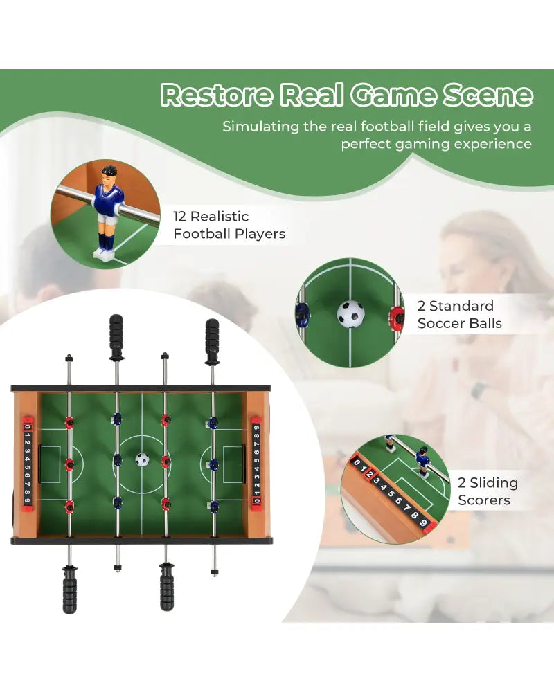 20 Inch Indoor Competition Game Soccer Table - Brown - Game Room